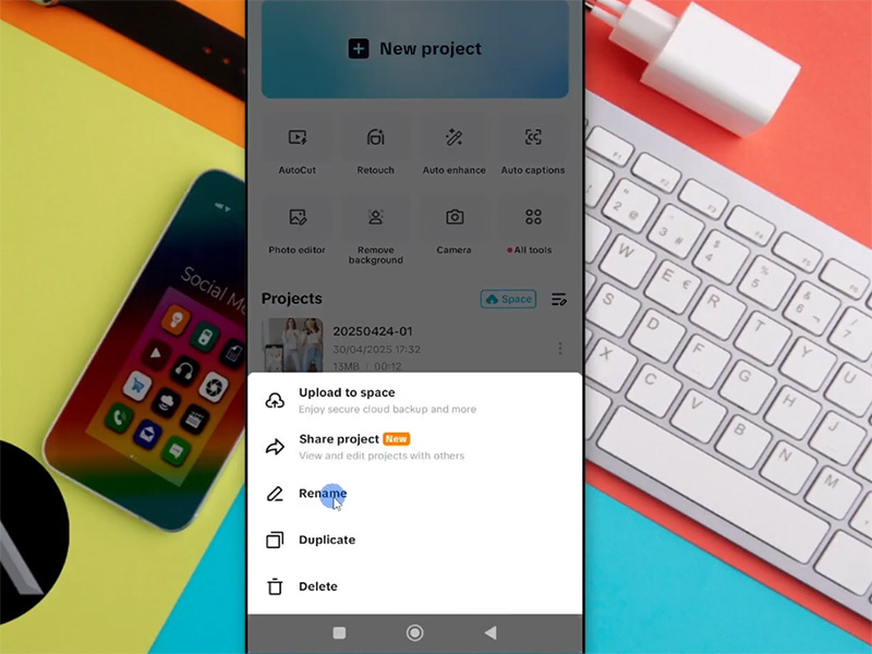 How to Change Project Name in CapCut