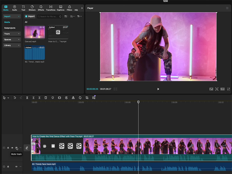 How to Set a Clip to Mute in CapCut