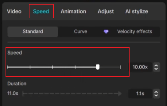 Basic Speed Adjustment
