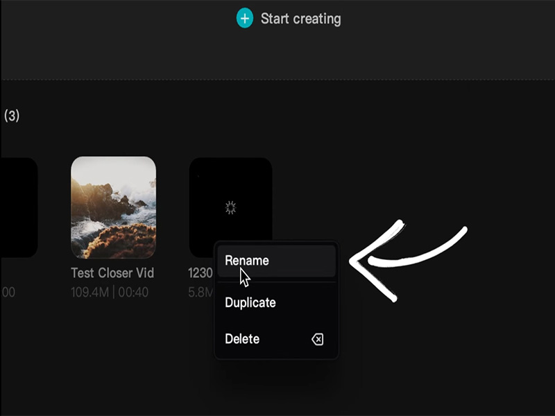 How to Change Project Name in CapCut