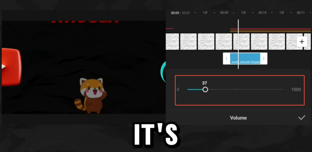 how to do whoosh effect at beginning of clip capcut