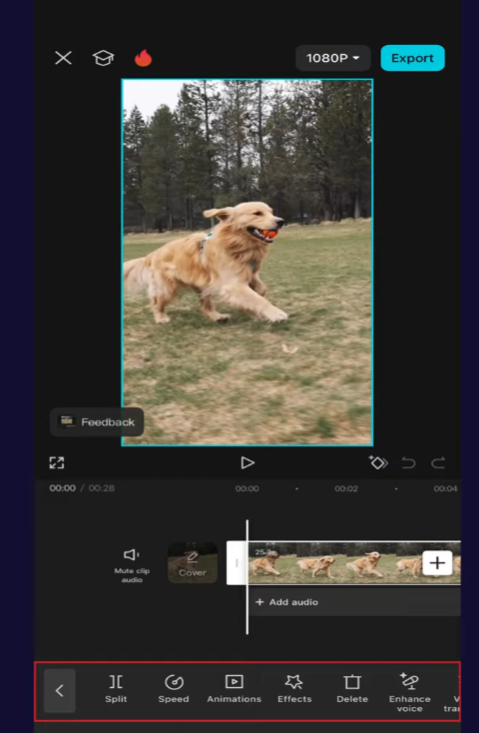 how to speed up a video on capcut