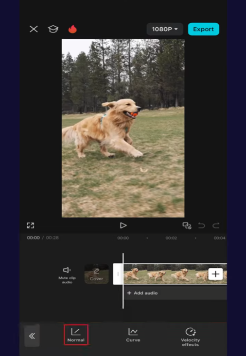 how to speed up a video on capcut