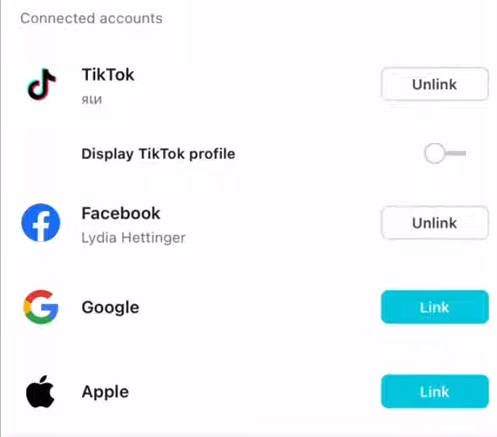 Log in with a linked account