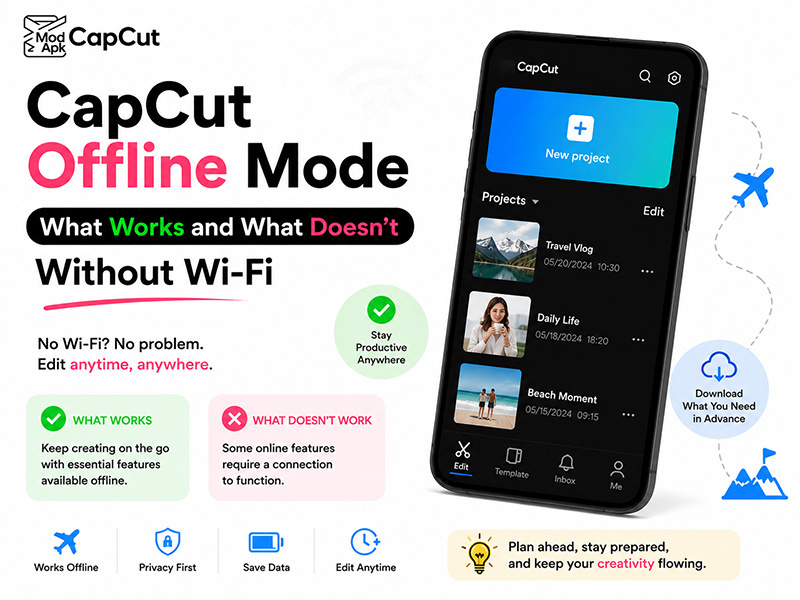 CapCut Offline Mode What Works and What Doesn't Without Wi-Fi