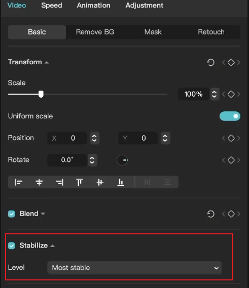 How to use the free Video Stabilizer in CapCut